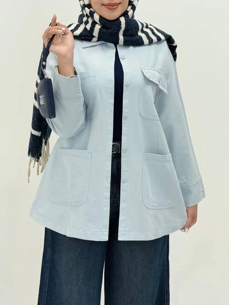 3696-مانتو کتان نیکان ( ایراددار )